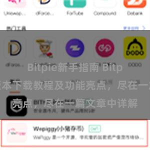 Bitpie新手指南 Bitpie钱包最新版本下载教程及功能亮点，尽在一篇文章中详解