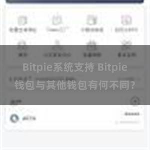 Bitpie系统支持 Bitpie钱包与其他钱包有何不同？