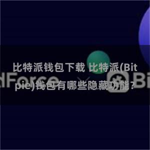 比特派钱包下载 比特派(Bitpie)钱包有哪些隐藏功能？