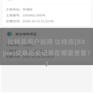 比特派用户指南 比特派(Bitpie)交易历史记录在哪里查看？