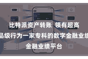比特派资产转账 领有超高提神品级行为一家专科的数字金融业绩平台